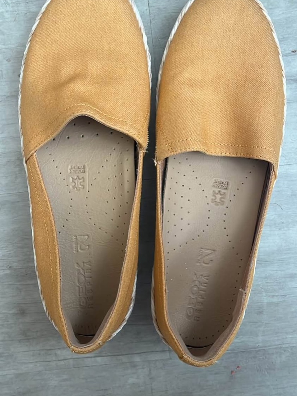 Geox Women's Slip-On Espadrilles in Mustard Yellow